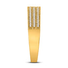 Eternal Love 10kt Yellow Gold His Hers Round Diamond Cluster Wedding Set 3/4 Cttw - Splendid Jewellery