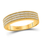 Eternal Love 10kt Yellow Gold His Hers Round Diamond Cluster Wedding Set 3/4 Cttw - Splendid Jewellery