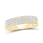 Eternal Love 10kt Yellow Gold His Hers Round Diamond Cluster Wedding Set - Splendid Jewellery