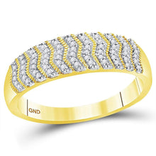 Load image into Gallery viewer, Eternal Love 10kt Yellow Gold His Hers Round Diamond Cluster Wedding Set - Splendid Jewellery