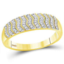 Load image into Gallery viewer, Eternal Love 10kt Yellow Gold His Hers Round Diamond Cluster Wedding Set Side 2 view from the 10Kt Yellow Gold His Hers Round Diamond Cluster Matching Wedding Set 1 2 Cttwpin220489 collection by Splendid Jewellery