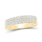 Eternal Love 10kt Yellow Gold His Hers Round Diamond Cluster Wedding Set Side view from the 10Kt Yellow Gold His Hers Round Diamond Cluster Matching Wedding Set 1 1 4 Cttwpin213749 collection by Splendid Jewellery