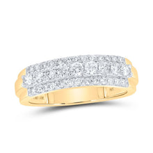 Load image into Gallery viewer, Eternal Love 10kt Yellow Gold His Hers Round Diamond Cluster Wedding Set - Splendid Jewellery