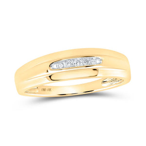 Eternal Love 10kt Yellow Gold His Hers Round Diamond Halo Matching Wedding Set - Splendid Jewellery