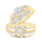 Eternal Love 10kt Yellow Gold His Hers Round Diamond Solitaire Matching Wedding Set 1/3 Cttw - Splendid Jewellery