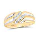 Eternal Love 10kt Yellow Gold His Hers Round Diamond Solitaire Matching Wedding Set 1/3 Cttw - Splendid Jewellery