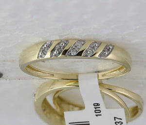 Eternal Love 10kt Yellow Gold His Hers Round Diamond Solitaire Matching Wedding Set - Splendid Jewellery