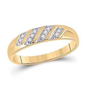 Eternal Love 10kt Yellow Gold His Hers Round Diamond Solitaire Matching Wedding Set - Splendid Jewellery