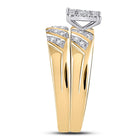 Eternal Love 10kt Yellow Gold His Hers Round Diamond Solitaire Matching Wedding Set Side 2 view from the 10Kt Yellow Gold His Hers Round Diamond Solitaire Matching Wedding Set 1 3 Cttwpin61385 collection by Splendid Jewellery
