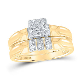 Eternal Love 10kt Yellow Gold His Hers Round Diamond Square Matching Wedding Set 1/2 Cttw Side 2 view from the 10Kt Yellow Gold His Hers Round Diamond Square Matching Wedding Set 1 2 Cttwpin214426 collection by Splendid Jewellery