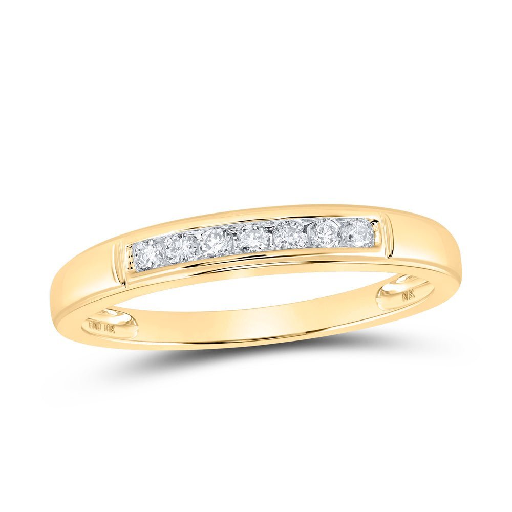 Eternal Love 10kt Yellow Gold His Hers Round Diamond Square Matching Wedding Set 3/4 Cttw - Splendid Jewellery