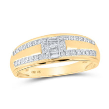 Load image into Gallery viewer, Eternal Love 10kt Yellow Gold His Hers Round Diamond Square Matching Wedding Set - Splendid Jewellery