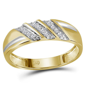 Eternal Love 10kt Yellow Gold His Hers Round Diamond Square Wedding Set - Splendid Jewellery