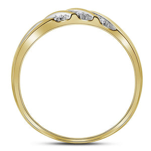 Eternal Love 10kt Yellow Gold His Hers Round Diamond Square Wedding Set - Splendid Jewellery