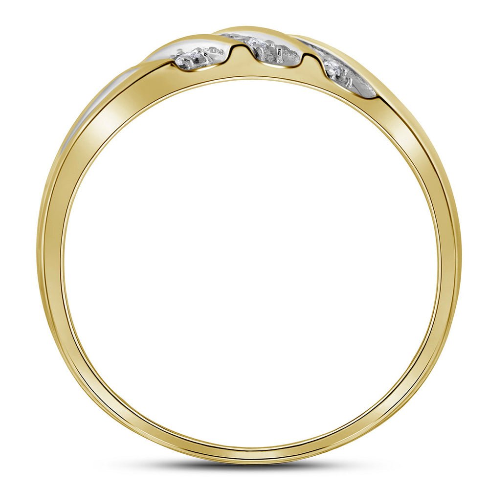 Eternal Love 10kt Yellow Gold His Hers Round Diamond Square Wedding Set - Splendid Jewellery