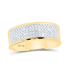 Eternal Love 10kt Yellow Gold Men's Round Diamond Wedding Band Ring 1/4 Cttw - A Timeless Symbol of Devotion - Splendid Jewellery