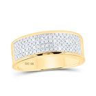 Eternal Love 10kt Yellow Gold Men's Round Diamond Wedding Band Ring 1/4 Cttw - A Timeless Symbol of Devotion - Splendid Jewellery