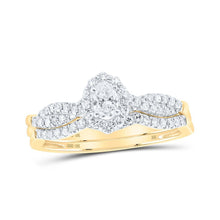 Load image into Gallery viewer, Eternal Love 10kt Yellow Gold Oval Diamond Bridal Wedding Ring Band Set - Splendid Jewellery