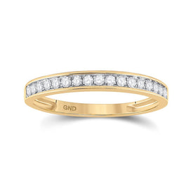 Eternal Love 10kt Yellow Gold Round Diamond Bridal Wedding Ring Band Set 1/2 Cttw - Splendid Jewellery