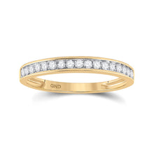 Load image into Gallery viewer, Eternal Love 10kt Yellow Gold Round Diamond Bridal Wedding Ring Band Set 1/2 Cttw product Top View from Splendid Jewellery