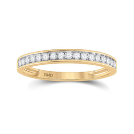 Eternal Love 10kt Yellow Gold Round Diamond Bridal Wedding Ring Band Set 1/2 Cttw product Top View from Splendid Jewellery