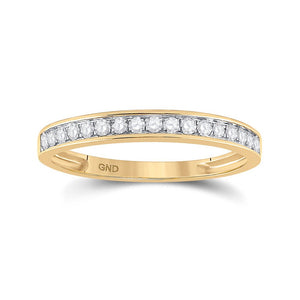 Eternal Love 10kt Yellow Gold Round Diamond Bridal Wedding Ring Band Set 1/2 Cttw - Splendid Jewellery