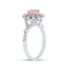 Eternal Love 14kt Two - tone Gold Oval Diamond Halo Bridal Wedding Engagement Ring - Splendid Jewellery