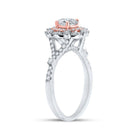 Eternal Love 14kt Two - tone Gold Oval Diamond Halo Bridal Wedding Engagement Ring - Splendid Jewellery
