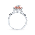 Eternal Love 14kt Two - tone Gold Oval Diamond Halo Bridal Wedding Engagement Ring - Splendid Jewellery
