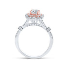 Eternal Love 14kt Two - tone Gold Oval Diamond Halo Bridal Wedding Engagement Ring - Splendid Jewellery