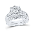 Eternal Love 14kt White Gold Diamond Bridal Wedding Ring Band Set - Splendid Jewellery