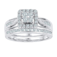 Load image into Gallery viewer, Eternal Love 14kt White Gold Diamond Bridal Wedding Ring Band Set - Splendid Jewellery