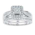 Eternal Love 14kt White Gold Diamond Bridal Wedding Ring Band Set - Splendid Jewellery