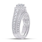 Eternal Love 14kt White Gold Diamond Bridal Wedding Ring Set - Second Side View