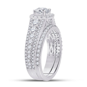 Eternal Love 14kt White Gold Diamond Bridal Wedding Ring Set - Splendid Jewellery