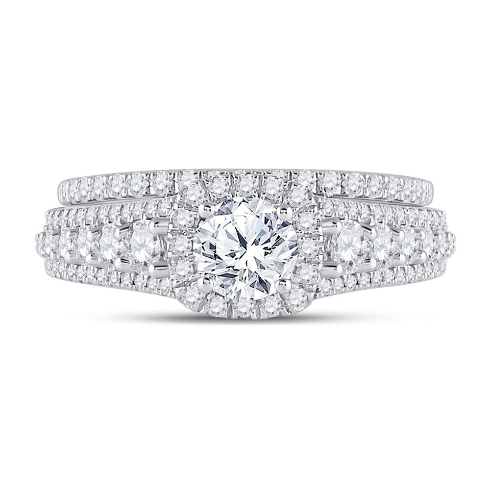 Eternal Love 14kt White Gold Diamond Bridal Wedding Ring Set - Splendid Jewellery
