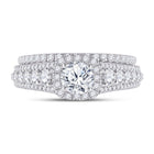 Eternal Love 14kt White Gold Diamond Bridal Wedding Ring Set - Splendid Jewellery