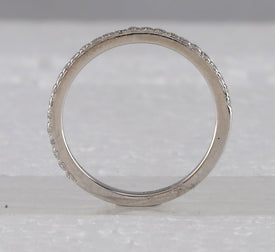 Eternal Love 14kt White Gold Diamond Bridal Wedding Ring Set - Top View