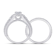 Load image into Gallery viewer, Eternal Love 14kt White Gold Diamond Bridal Wedding Ring Set - Side View