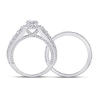 Eternal Love 14kt White Gold Diamond Bridal Wedding Ring Set - Side View