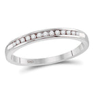 Eternal Love 14kt White Gold Diamond Channel - Set Wedding Band - Splendid Jewellery