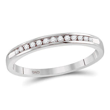 Load image into Gallery viewer, Eternal Love 14kt White Gold Diamond Channel - Set Wedding Band - Splendid Jewellery