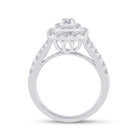 Eternal Love 14kt White Gold Diamond Halo Bridal Wedding Ring Band Set - Splendid Jewellery