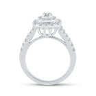 Eternal Love 14kt White Gold Diamond Halo Bridal Wedding Ring Band Set - Splendid Jewellery