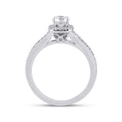 Eternal Love 14kt White Gold Diamond Halo Bridal Wedding Ring Band Set - Splendid Jewellery