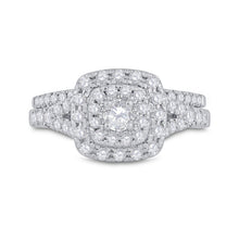 Load image into Gallery viewer, Eternal Love 14kt White Gold Diamond Halo Bridal Wedding Ring Band Set - Splendid Jewellery