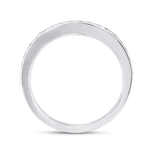 Load image into Gallery viewer, Eternal Love 14kt White Gold Diamond Halo Bridal Wedding Ring Band Set - Top View