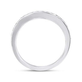 Eternal Love 14kt White Gold Diamond Halo Bridal Wedding Ring Band Set - Top View