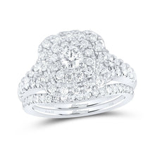 Load image into Gallery viewer, Eternal Love 14kt White Gold Diamond Halo Bridal Wedding Ring Set - Splendid Jewellery