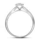 Eternal Love 14kt White Gold Diamond Halo Wedding Ring Band Set - Splendid Jewellery